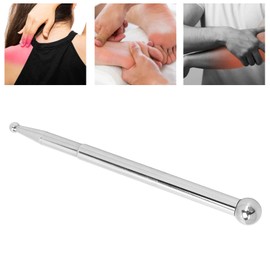 CUEA Massage Tool Stainless Steel Full Body Relaxing Acupressure Bar Silver Self Massage Pain Relief Massage Pen for Beauty Salon Shiatsu