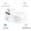Multi Plug Outlet Extender 2 Pack - Double Outlet Adaptor,