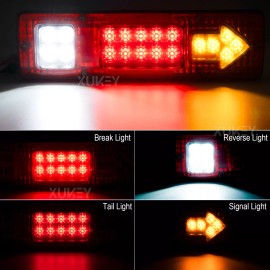 XUKEY Waterproof Rear LED Submersible Trailer Tail Light Kit Boat Marker Truck Upgrade