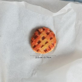 10pcs Miniature Apple Pies, 3D Resin Food Cabochons, Dollhouse Miniatures, Craft Supplies, Jewelry Making