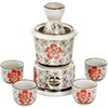 Foraineam Ceramic Sake Set with Warmer, Japanese Style Porcelain Hot