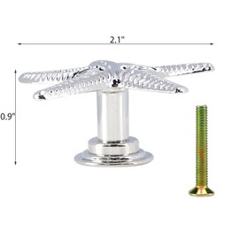 Meprotal 4pcs Starfish Drawer Knobs Beach Ocean Theme Zinc Alloy Starfish Knobs Handles for Cabinet Cupboard Dresser Closets Knobs Home Furniture (Sliver)