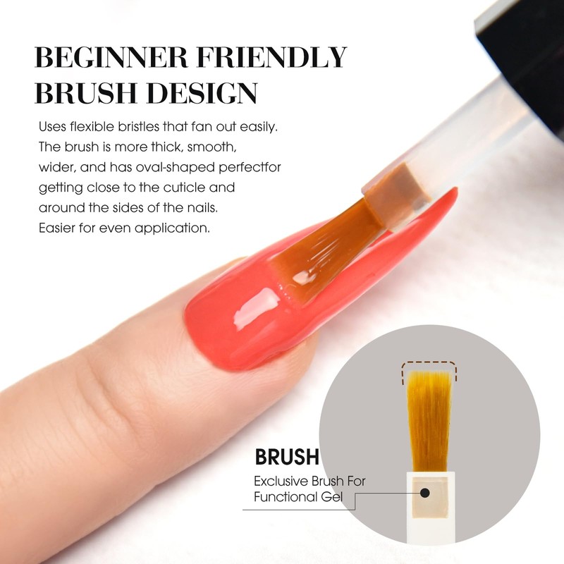 CANNI Pink Gel Nail Polish, 1Pcs Bright Pink Gel Polish