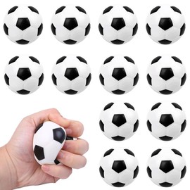 Meleager Pack of 12 Mini Football, Mini Foam Balls Children, Soft Football, Small, Football Stress Balls, Foam Ball, Football, Anti-Stress Ball for Children and Adults, Football Party