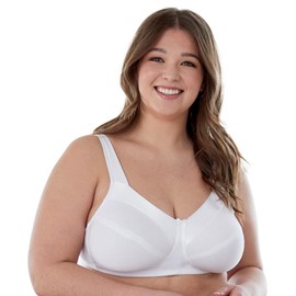 Bestform 5006715 Satin Trim Wireless Cotton Bra with Unlined Cups