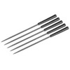 uxcell 5Pcs Second Cut Steel Round Needle File with Plastic