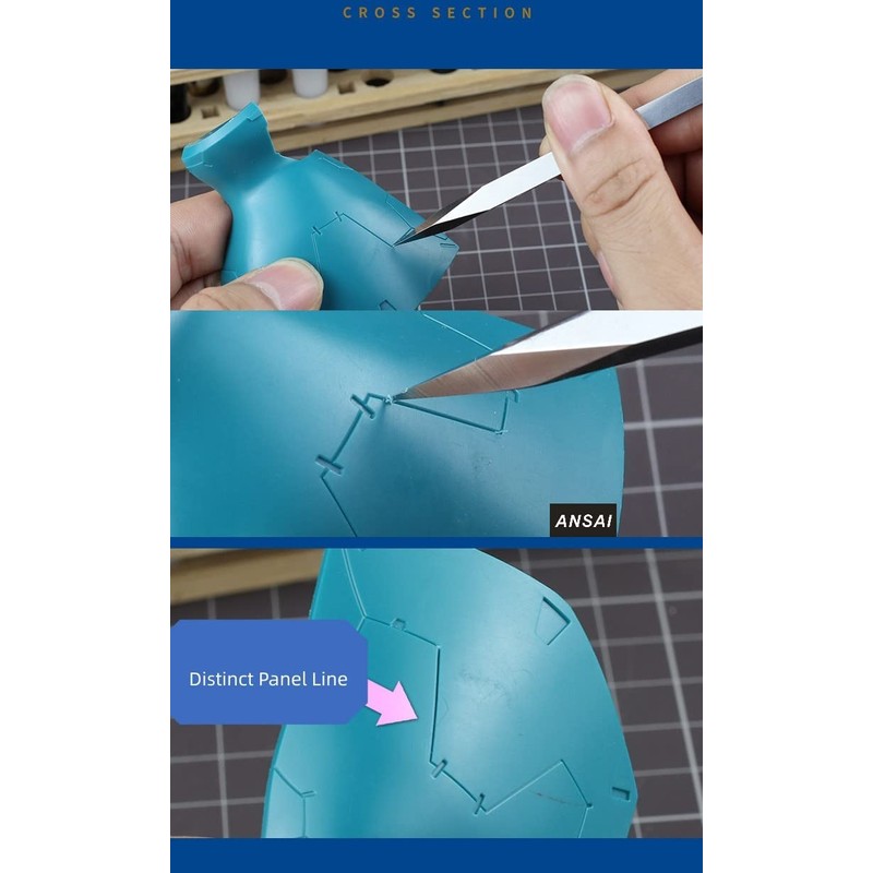 ANSAI Double Edge Chisel, Trigone Enlarge Panel Line, Flat Repair