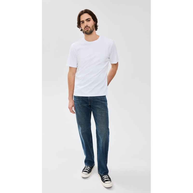 rag & bone Men's Pima Interlock Tee, White, XL