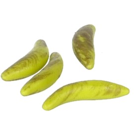 Dollhouse Miniature Set of 4 Whole Bananas