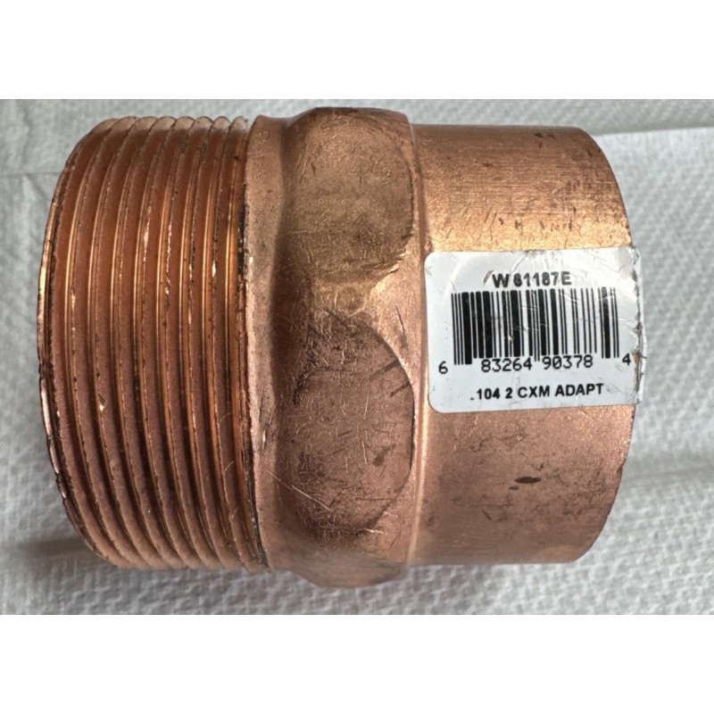 2" W61187E Wrot Copper Male Adapter NEW