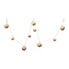 76" L Metal Jingle Bell Garland, Gold Finish