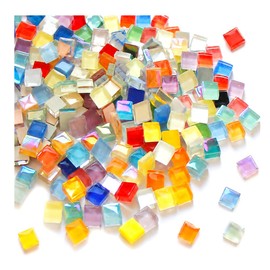 900 Pezzi Tessere Mosaico Piastrelle,Pietre per Mosaico Fai da Te,HMCEY Tesserine Mosaicos Colorate,Mosaicos di Cristallo Quadrate,Pietre Mosaicoe Piccole per Creative, Cornici, Sottobicchieri