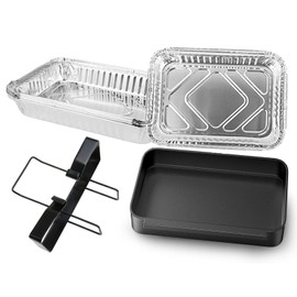 93305/7515 Catch Pan with 6415 Drip Pans for Weber Genesis II & Spirit 200 & Spirit 300, Genesis Silver/Gold/Platinum I/II and Summit Grills, Spirit Grease Tray with 15 Pack Drip pan Liner and Holder