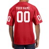 Custom Football Replica Team Jersey (Large, Red - White Font)