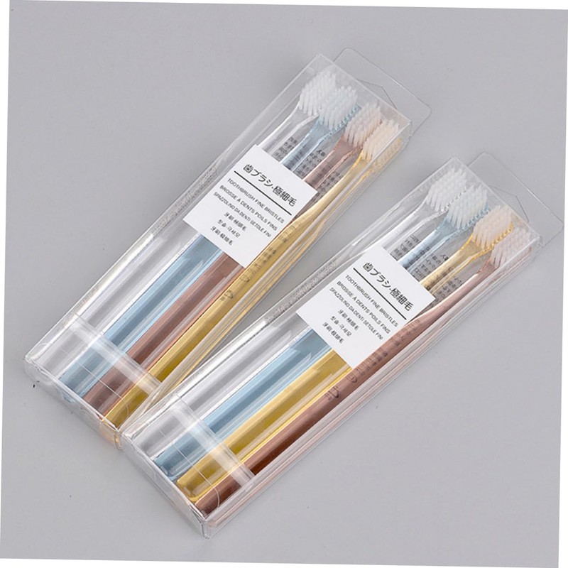 Baluue Ergonomic Soft Bristle Toothbrushes 2-box Set Crystal Appearance Travel