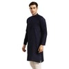 SOJANYA (Desde 1958), algodón para hombre, solo Kurta, Azul marino,
