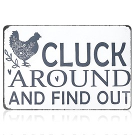 ElevateTech Chicken Coop Signs Kitchen Signs Wall Decor Vintage Chicken Coop Accessories Farmhouse Wooden Door Decoration Farm Garden Kitchen Lovers Home Kitchen Outdoor Decor (11.81 × 7.87 Inches)