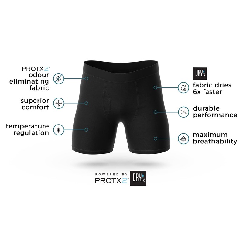 A Weeks Worth Men's Boxer Briefs 7 Pack (Medium) Assorted