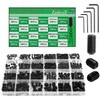 Zmbroll 690Pcs Black Set Screws Metric M3M4M5M6M8 Allen Head Socket
