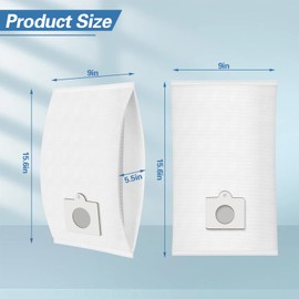 YYDSLEE 10 Pack 53292 Type Q/C Canister Vacuum Cleaner Bags for Kenmore 200/400/600/700/800 Series - Compatible with Models 81214/81614/81414/BC4002/81714 Replacement Vacuum Bags