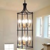 Black and Gold Chandelier for Dining Room Light Fixture, 8-Light