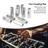 20 Pcs Hex Coupling Nut M5x0.8 25mm Length Stainless Steel