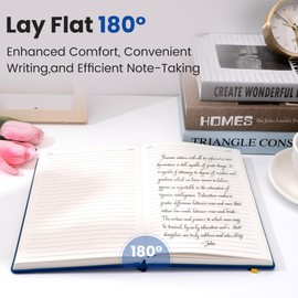 CAGIE New Days Personal Diary for Women, 300 Pages 100 GSM Lined Journal 180°Lay Flat Daily Journals for Writing, Gift for Women Men During Any Stage of Their Recovery Journey, Blue