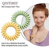 QIUTIMIY 16Pcs Spiral Hair Ties, (Clear Colourful) Hair Elastic Coils