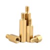 MACHSWON 50PCS M2.5 Hex Brass Spacer Standoff Screw Nut Threaded