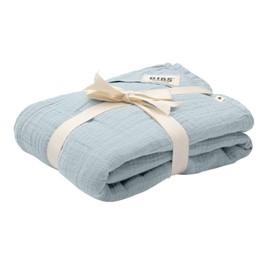 Bibs Muslin Swaddle Swaddle Blankets for Newborns. 100% Organic Cotton, 120 x 120 cm, Baby Blue