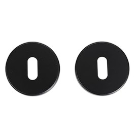 Bricard 27E4080 Pair of Osmosis Rosettes 2 Bedroom Door Interior Door (Key L) Matt Black