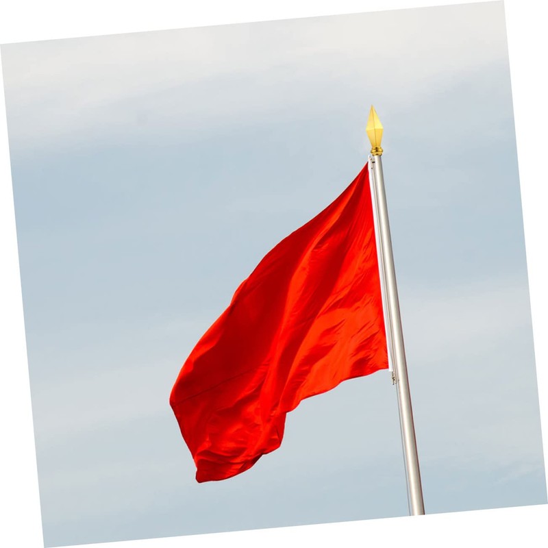 Operitacx Pack of 2 Flag Pole Head Aluminium Large Gold