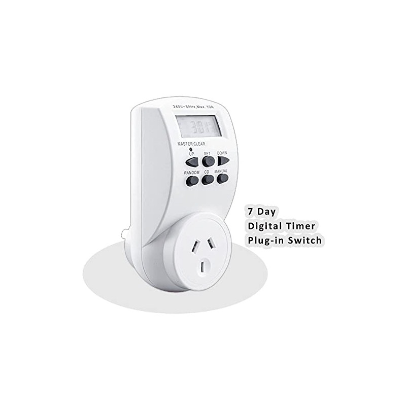 Sansai 7 Day/24hrs Outlet/Powerplug Digital Timer 2400W 240V 10A Max