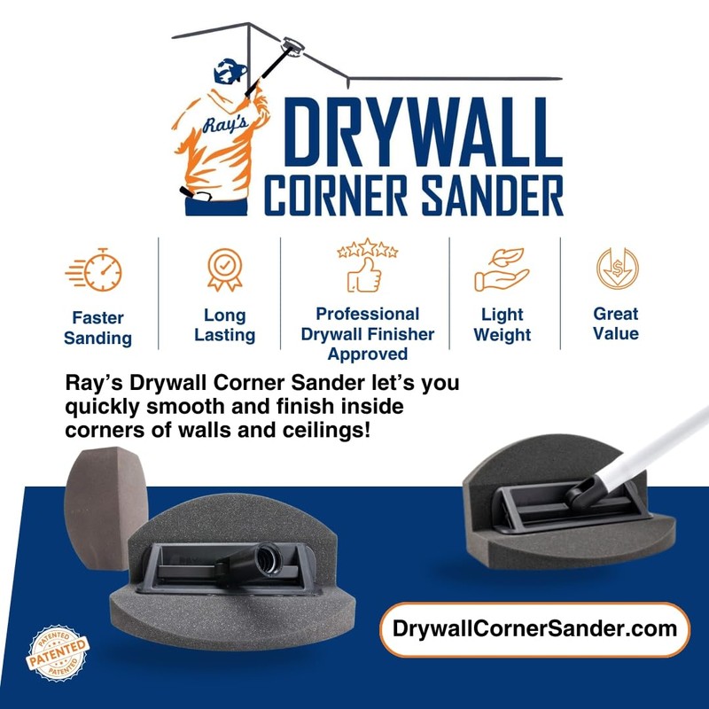 Ray's Drywall Corner Sander, 150 Grit - Male Connector