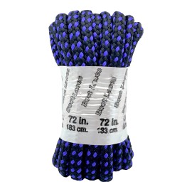 Unbranded BLACK-PURPLE 72 inch HEAVY DUTY Hiking Work BOOT LACES, 5mm Durable Shoelaces