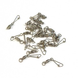 I-Snap Ball Bearings Swivels, Quick Snap, Stainless Steel, #0-10, Set of 15-50, Provare (No. 2, 15 Pieces)