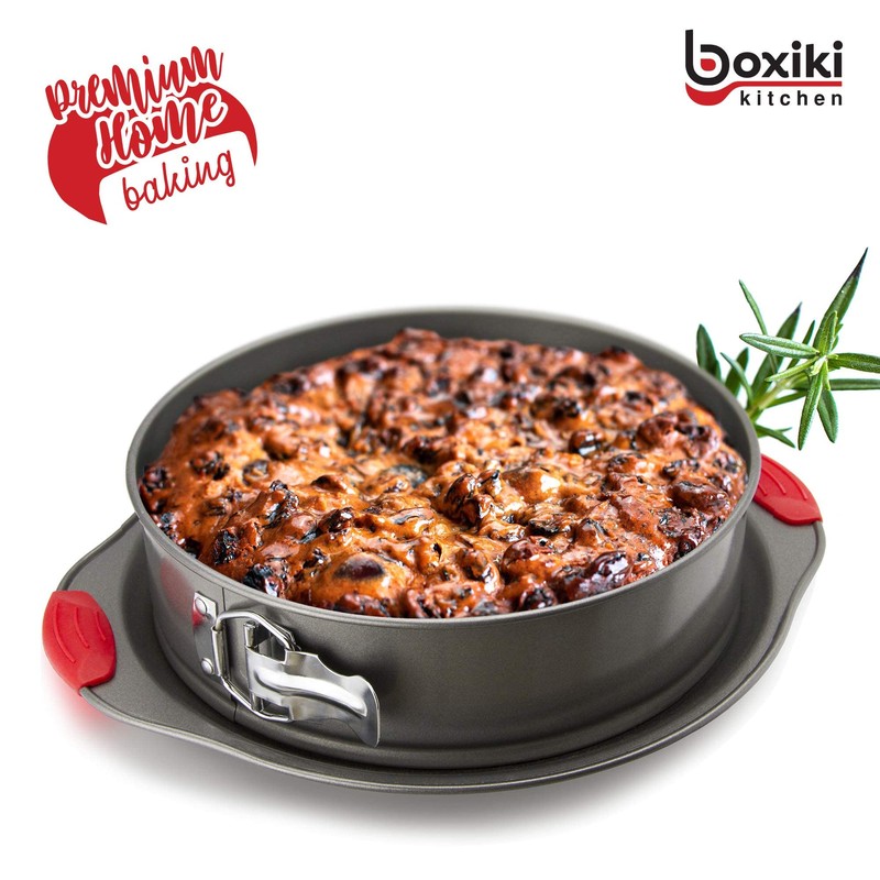 Boxiki Kitchen 10 Zoll Antihaft-Springform, Professionelle Springform und Käsekuchen-Backform, Auslaufsichere