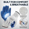 UNINOVA Work Gloves, Crinkle Rubber Latex Palm Coating, Safety Work