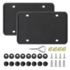 Marcos de Silicona para Matrícula, 2pk Negro Porta Placas de