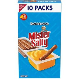 Handi Snacks Mr Salty Pretzels and Cheese Dip 10 ct 9.2 oz (Pack of 4)