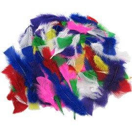 Collage crafts | Bright feathers | Assorted colours | 20 gram bag | Craft feathers