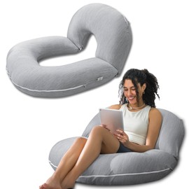 INSEN Reading Pillow, Back Pillow for Sitting in Bed for Reading, Nurse & Relax, Reading Pillow for Adults, Moms & Kids, Sit Up Pillow for Bed