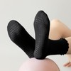 Elapse Space 3 Pairs Pilates Socks with Grips Ruffle Yoga