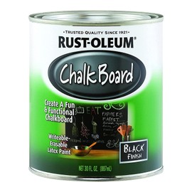 RUST-OLEUM Paint CHALKBRD LTX Black Quart 206540