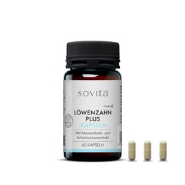 sovita Dandelion Plus Capsules | With Milk Thistle Extract & Artichoke Extract | Dietary Supplement | 60 Capsules