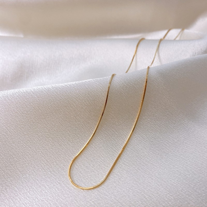 Silver 925 Snake Snake Necklace Yellow Gold 45cm / 실버925