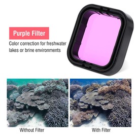 Filter for 7 Silver Red Filter Go Pro 7 19×12×5 3pcs Red Underwater Diving Filters Set for 5 6