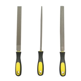 JOYIAL Set of 3 Metal Files, 20 cm High-Quality Metal Files Set, Professional File Set, Metal Professional Metal File Including Flat Blunt Arrow, Half Round File, Round File, for Metal, Wood