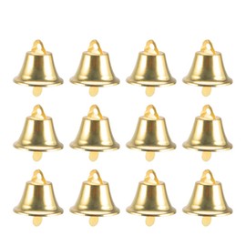 VALICLUD Pack of 100 Gold Liberty Bells Christmas Bells Mini Craft Bells Vintage Brass Bells for Christmas Wind Chimes Making (Diameter 35 mm)