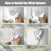 WindMage 4Pack 8inch Sublimation Wind Spinner Blanks 3D Aluminum Metal